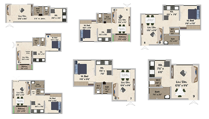 Aashika flat unit plan